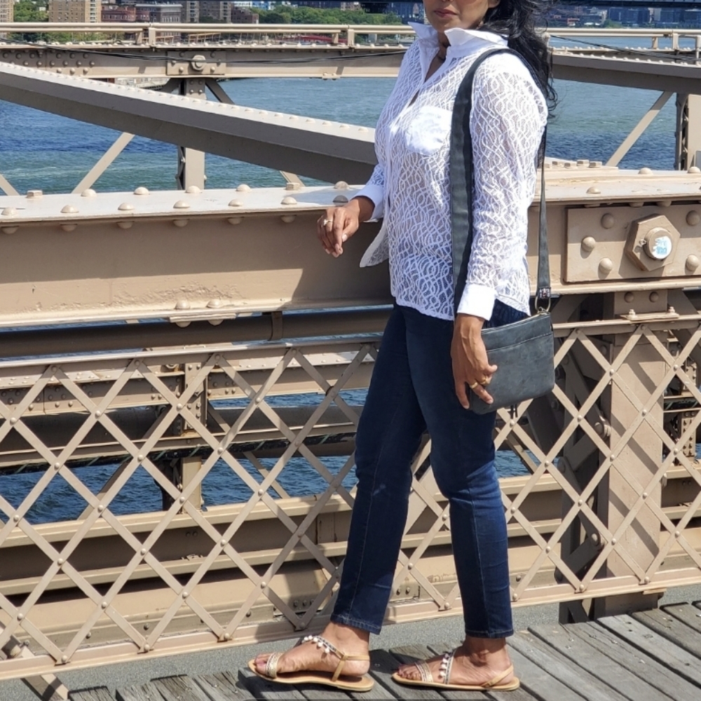 A White Sheer Alfani Blouse